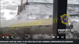 [Cek Fakta]: Gelombang Tinggi di Selat Bali Mengamuk Sapu Bersih Pesisir pada 14 April